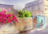 Sadia Arif, 11 x 15 Inch, Watercolor on Paper, Cityscape Painting, AC-SAD-073